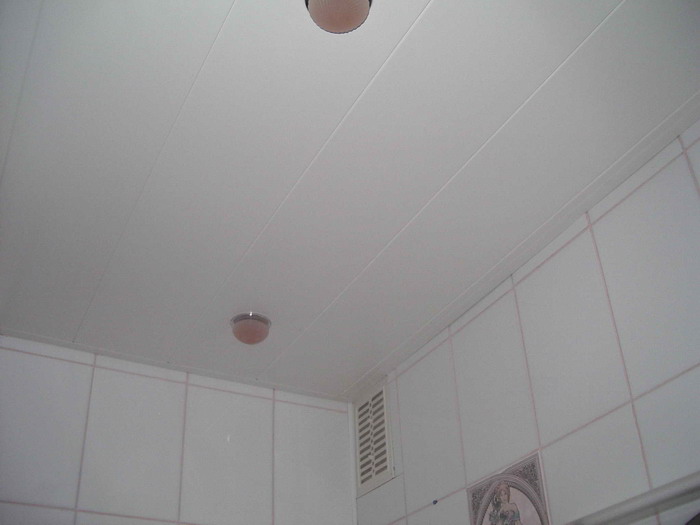 Пластиковый потолок и точечные светильники на кухне — варианты отделки