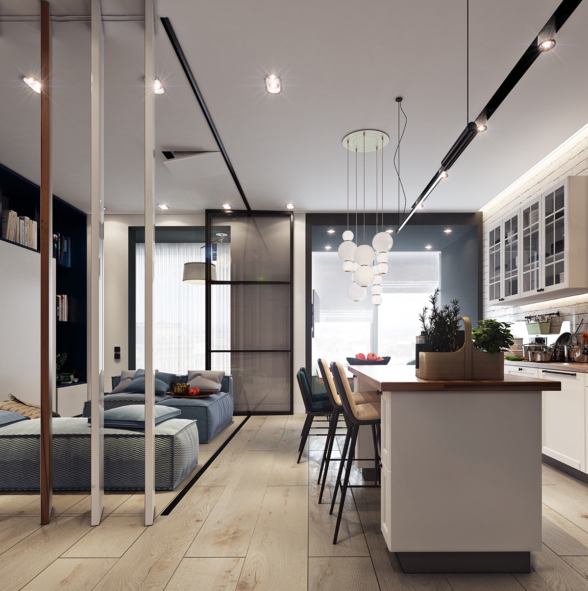 Beautiful studio apartment designs combined with modern and chic decor ...